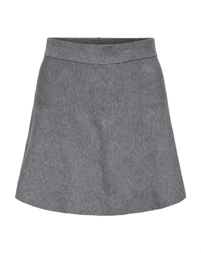 Only - Cosmia Short Skater Nederdel - Medium Grey Melange 